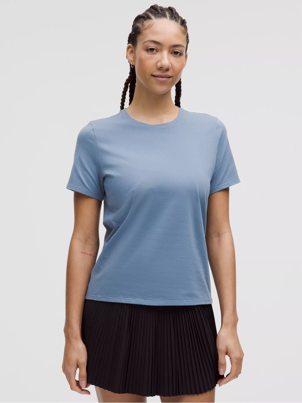 lululemon athletica Short Sleeve Crew Tee in Dusty Blue